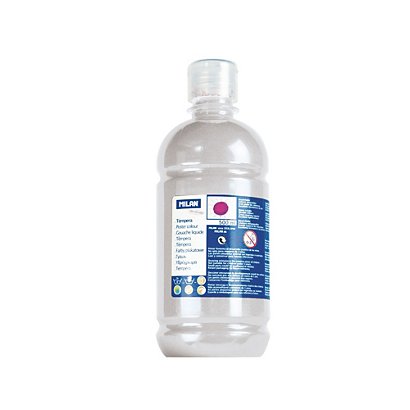 MILAN Témpera escolar botella de 500 ml. plata - 1