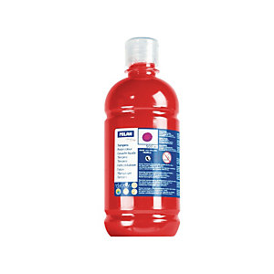 MILAN Témpera escolar botella de 500 ml. rojo