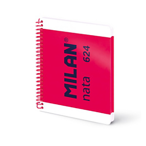 MILAN nata® 624 since 1918 Cuaderno con espiral, A4, tapa dura, cuadriculado, 80 hojas, 95g/m², rosa MILAN nata® 624 since 1918 Cuaderno con espiral, A4, tapa dura, cuadriculado, 80 hojas, 95g/m², rosa