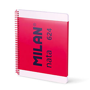 MILAN nata® 624 since 1918 Cuaderno con espiral, A5, tapa dura, cuadriculado, 80 hojas, 95g/m², rosa MILAN nata® 624 since 1918 Cuaderno con espiral, A5, tapa dura, cuadriculado, 80 hojas, 95g/m², rosa