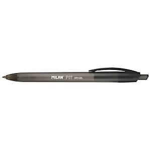 MILAN P1 Touch Dry-Gel Bolígrafo roller, tinta de gel, punta de 0,7 mm, negro