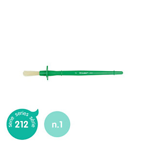 MILAN Pincel mango plástico verde, Serie 212/1, diámetro del pelo de 6,3 mm