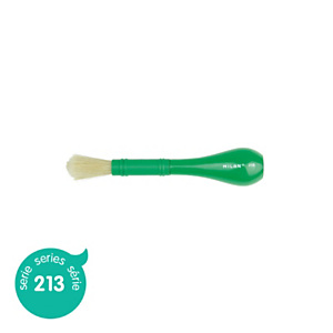 MILAN Pincel mango plástico verde, serie 213, diámetro del pelo de 13,4 mm