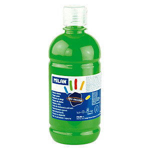 MILAN Pintura de dedos escolar botella de 500 ml. verde MILAN Pintura de dedos escolar botella de 500 ml. verde