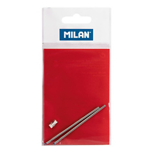 MILAN Recambios para Bolígrafo retráctil con 4 funciones, tinta azul, roja y una goma de borrar MILAN Recambios para Bolígrafo retráctil con 4 funciones, tinta azul, roja y una goma de borrar
