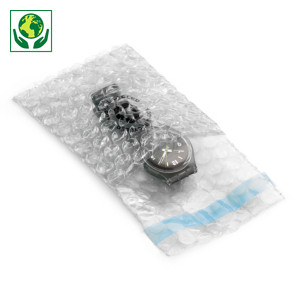 Miljövänliga transparenta bubbelpåsar RAJA - 100% återvunnet material