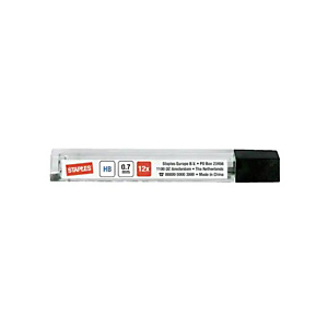 Minas de recambio HB para portaminas de 0,7 mm, estuche de 12 Minas de recambio HB para portaminas de 0,7 mm, estuche de 12