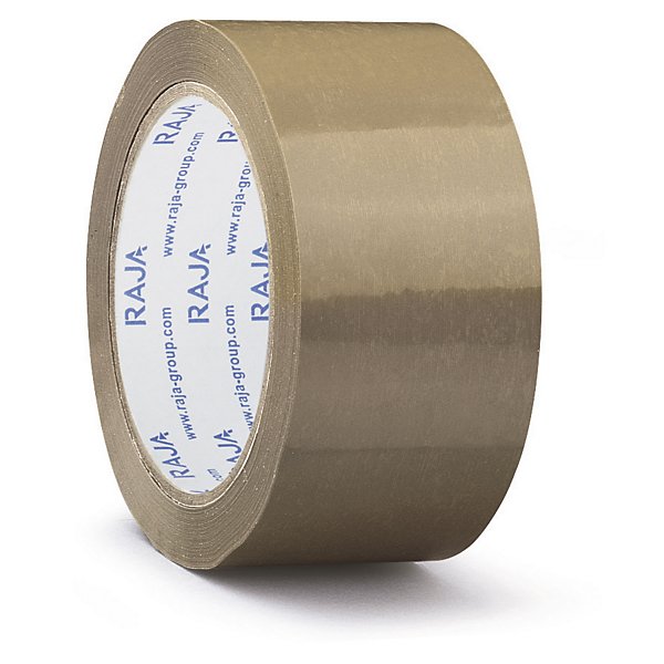 Mini-colis ruban adhésif  PVC havane RAJA résistant 32 microns 48 mm x 66 m - 2