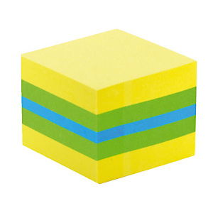 Mini cube Post-it® 3 M coloris assortis citron Mini cube Post-it® 3 M coloris assortis citron