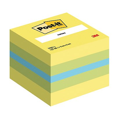 Mini cube Post-it® 3 M coloris assortis citron - 1