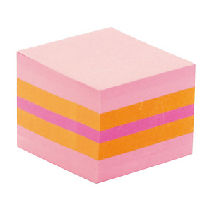 Mini cube Post-it® 3 M coloris assortis rose Mini cube Post-it® 3 M coloris assortis rose