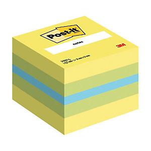 Mini kubus Post-it® 3 M geassorteerde kleuren citroen
