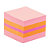 Mini kubus Post-it® 3 M geassorteerde kleuren roze - 1
