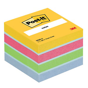 Mini kubus Post-it® 3 M geassorteerde kleuren ultra
