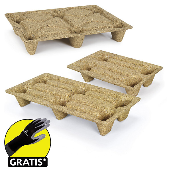 Mini pallet in legno pressato - 1