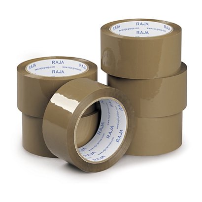 Mini paquete 6 cintas adhesivas polipropileno hot melt 28 micras 48mmx66m - marrón