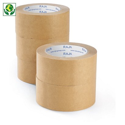 Mini paquete de 6 rollos de cinta adhesiva de papel kraft estándar RAJA®