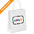 Mini Shopper Personalizzata, Carta Kraft liscia, 18 x 24 x 8 cm, Bianco (confezione 250 pezzi) - 1