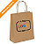 Mini Shopper Personalizzata, Carta Sealing rigata, 14 x 21 x 8 cm, Avana (confezione 250 pezzi) - 1