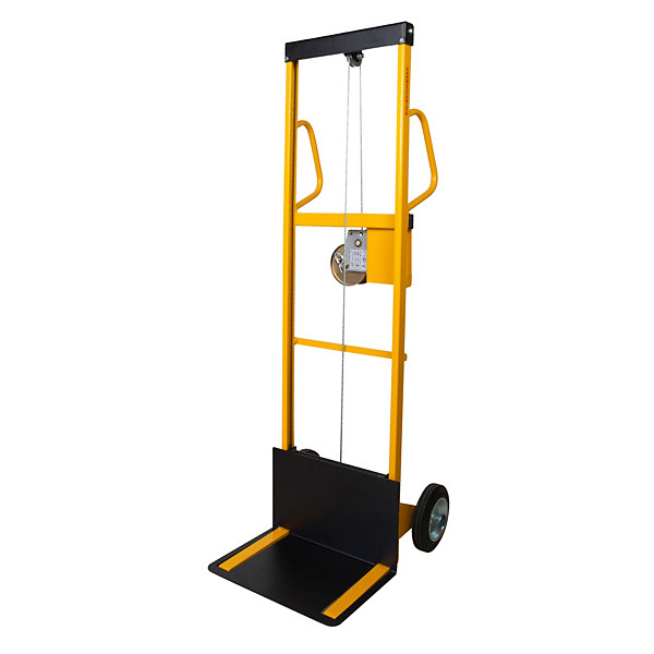 Mini sollevatore ad arganello grande alzata con ruote gommate portata 100 kg