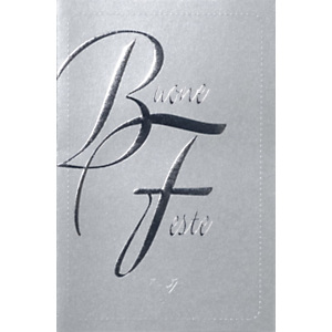 Minibiglietto Natale "Buone Feste", 90 x 140 mm, Argento (confezione 6 pezzi) Minibiglietto Natale "Buone Feste", 90 x 140 mm, Argento (confezione 6 pezzi)