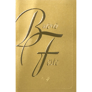 Minibiglietto Natale "Buone Feste", 90 x 140 mm, Oro (confezione 6 pezzi) Minibiglietto Natale "Buone Feste", 90 x 140 mm, Oro (confezione 6 pezzi)