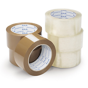 Minipack med 6 ruller støysvak PP-pakketape - Rajatape i industrikvalitet Minipack med 6 ruller støysvak PP-pakketape - Rajatape i industrikvalitet