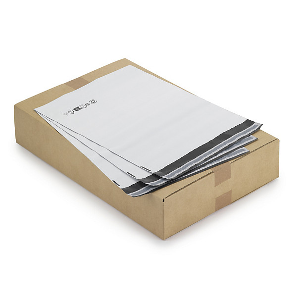 Minipaquete de 100 bolsas de plástico opaco reciclado 60 micras RAJA® - 1