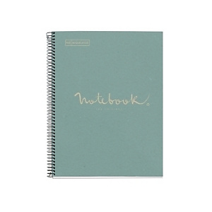 MIQUELRIUS M Emotions Notebook 1 Ecoazul Cuaderno, microperforado, reciclado, tapa dura, A4, 80 hojas, 90 g, cuadriculado 5 x 5 mm MIQUELRIUS M Emotions Notebook 1 Ecoazul Cuaderno, microperforado, reciclado, tapa dura, A4, 80 hojas, 90 g, cuadriculado 5 x 5 mm