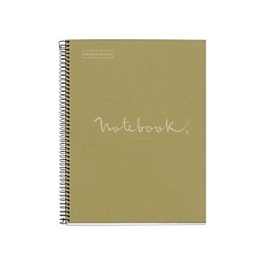 MIQUELRIUS M Emotions Notebook 1 Ecolaverde Cuaderno, microperforado, reciclado, tapa dura, A4, 80 hojas, 90 g, cuadriculado 5 x 5 mm