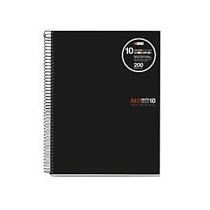 MIQUELRIUS M Emotions Notebook 10 Cuaderno, A4, cuadriculado 5 x 5 mm, 200 hojas, microperforado, tapa de polipropileno, negro MIQUELRIUS M Emotions Notebook 10 Cuaderno, A4, cuadriculado 5 x 5 mm, 200 hojas, microperforado, tapa de polipropileno, negro