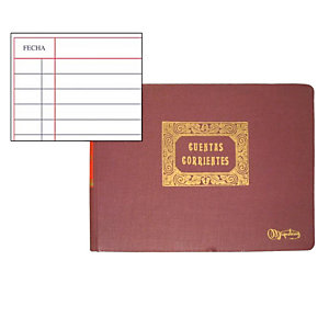 MIQUELRIUS M Libro de cuentas corrientes, 4º apaisado, 220 x 151 mm