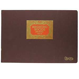 MIQUELRIUS M Libro registro socios, Folio apaisado MIQUELRIUS M Libro registro socios, Folio apaisado