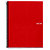 MIQUELRIUS M Notebook 06 Basic Cuaderno, A5, cuadriculado, 150 hojas, cubierta polipropileno, rojo - 1