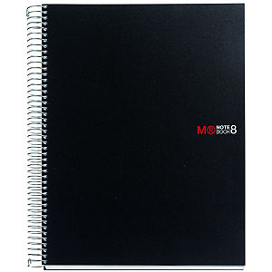 MIQUELRIUS M Notebook 08 Basic Cuaderno, A4, cuadriculado, 200 hojas, cubierta polipropileno, negro