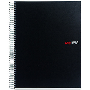 MIQUELRIUS M Notebook 08 Basic Cuaderno, A5, cuadriculado, 200 hojas, cubierta polipropileno, negro