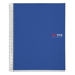MIQUELRIUS M Notebook 08 Cuaderno, A4, cuadriculado 5x5 mm, 200 hojas, microperforado, cubierta polipropileno, azul MIQUELRIUS M Notebook 08 Cuaderno, A4, cuadriculado 5x5 mm, 200 hojas, microperforado, cubierta polipropileno, azul