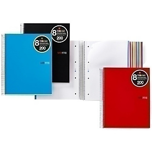 MIQUELRIUS M Notebook 08 Cuaderno, A4, cuadriculado 5x5 mm, 200 hojas, microperforado, cubierta polipropileno, rojo MIQUELRIUS M Notebook 08 Cuaderno, A4, cuadriculado 5x5 mm, 200 hojas, microperforado, cubierta polipropileno, rojo