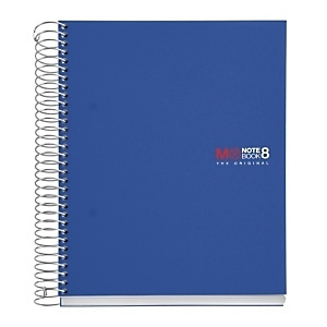MIQUELRIUS M Notebook 08 Cuaderno, A5, cuadriculado 5x5 mm, 200 hojas, microperforado, cubierta polipropileno, azul MIQUELRIUS M Notebook 08 Cuaderno, A5, cuadriculado 5x5 mm, 200 hojas, microperforado, cubierta polipropileno, azul