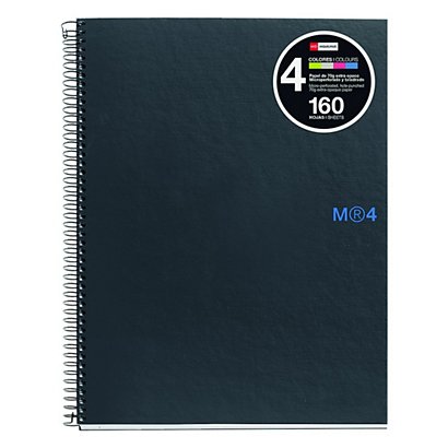 MIQUELRIUS M NoteBook 4, Cuaderno, A5, cuadriculado, 160 hojas, cubierta cartón extraduro plastificado, gris grafito - 1