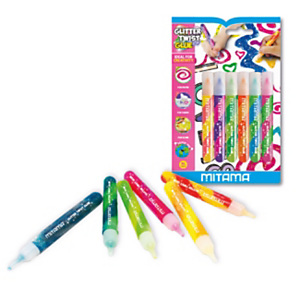 MITAMA Colla Glitter Twist bicolore effetto rilievo (confezione 6 pezzi) MITAMA Colla Glitter Twist bicolore effetto rilievo (confezione 6 pezzi)