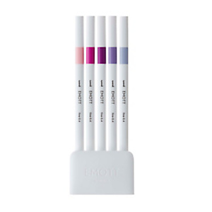 MITSUBISHI Pennarello fineliner Emott, Punta fine, Tratto 0,4 mm, Colori Assortiti: rosa, fucsia, viola, lilla, azzurro (confezione 5 pezzi) MITSUBISHI Pennarello fineliner Emott, Punta fine, Tratto 0,4 mm, Colori Assortiti: rosa, fucsia, viola, lilla, azzurro (confezione 5 pezzi)