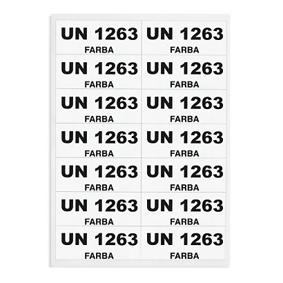 Címke az UN-kód nyomtatásához
