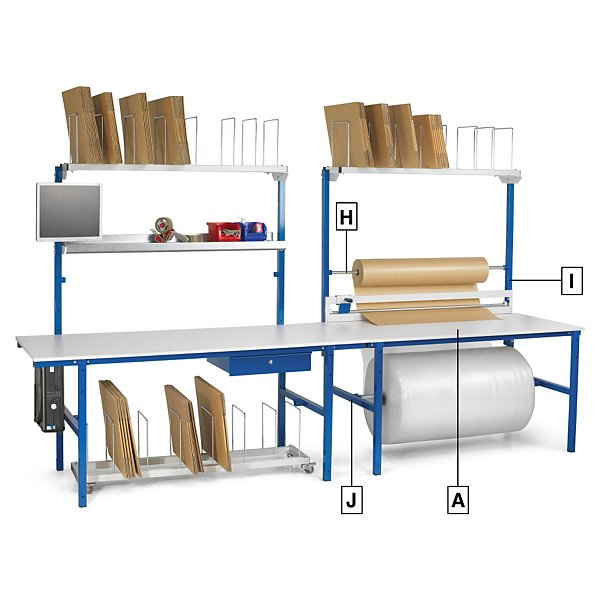 Mobiel rek met 4 zwenkwielen voor modulaire paktafels - 2