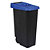 Mobiele vuilnisbak voor afvalsortering - 110l - movatri  - zwart / blauw - open deksel - 1