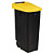 Mobiele vuilnisbak voor afvalsortering - 110l - movatri  - zwart / geel - dichte deksel - 1