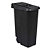 Mobiele vuilnisbak voor afvalsortering - 110l - movatri  - zwart / zwart - open deksel - 1