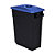 Mobiele vuilnisbak voor afvalsortering - 65l - movatri  - zwart / blauw - open deksel - 1