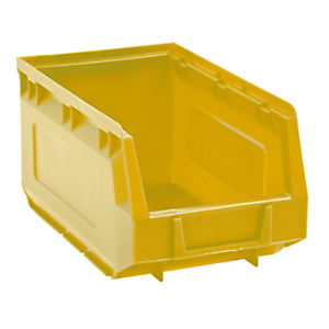 MOBILPLASTIC Contenitore a bocca di lupo 2003, Capacità 3,5 l, 14,5 x 24 x 12,5 cm, Giallo MOBILPLASTIC Contenitore a bocca di lupo 2003, Capacità 3,5 l, 14,5 x 24 x 12,5 cm, Giallo