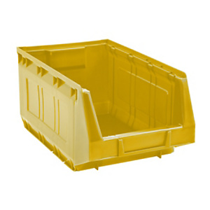 MOBILPLASTIC Contenitore a bocca di lupo 2004, Capacità 10 l, 20,7 x 34,5 x 16,5 cm, Giallo